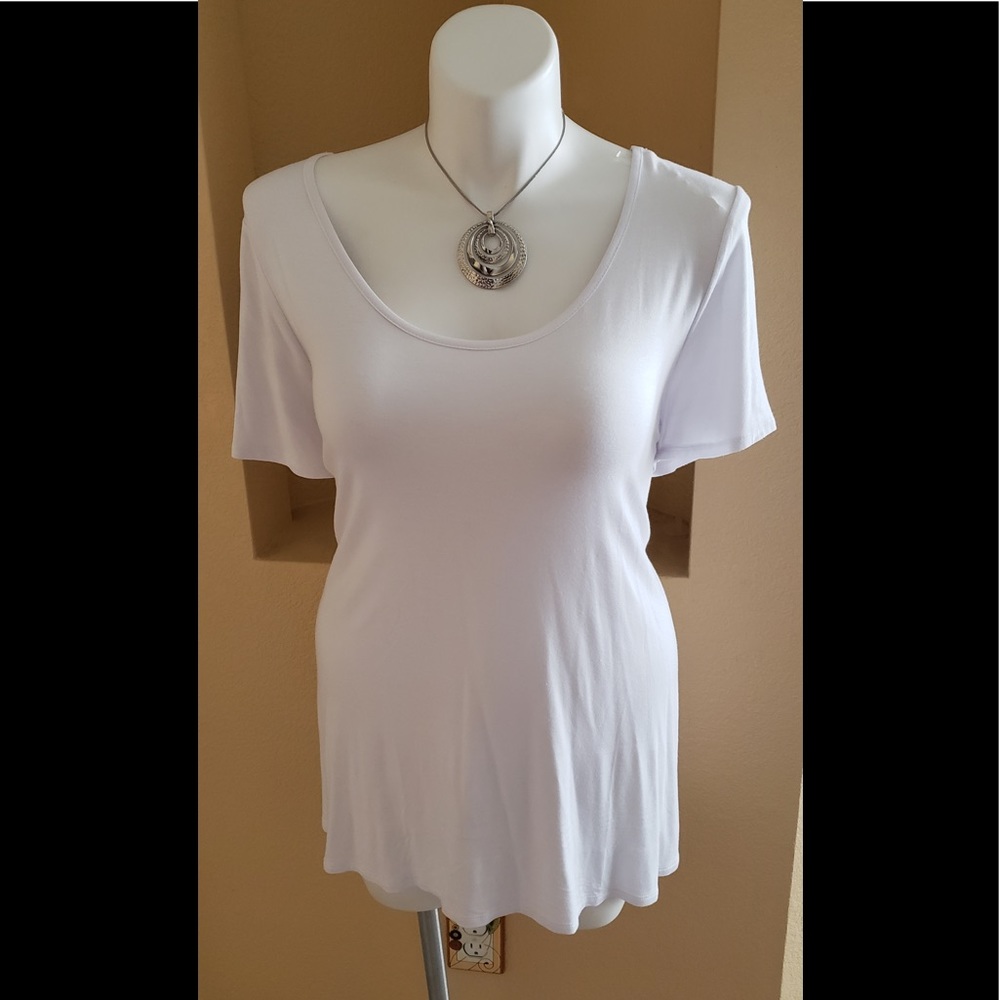 White Ashley Stewart Tunic 18/20 NWT